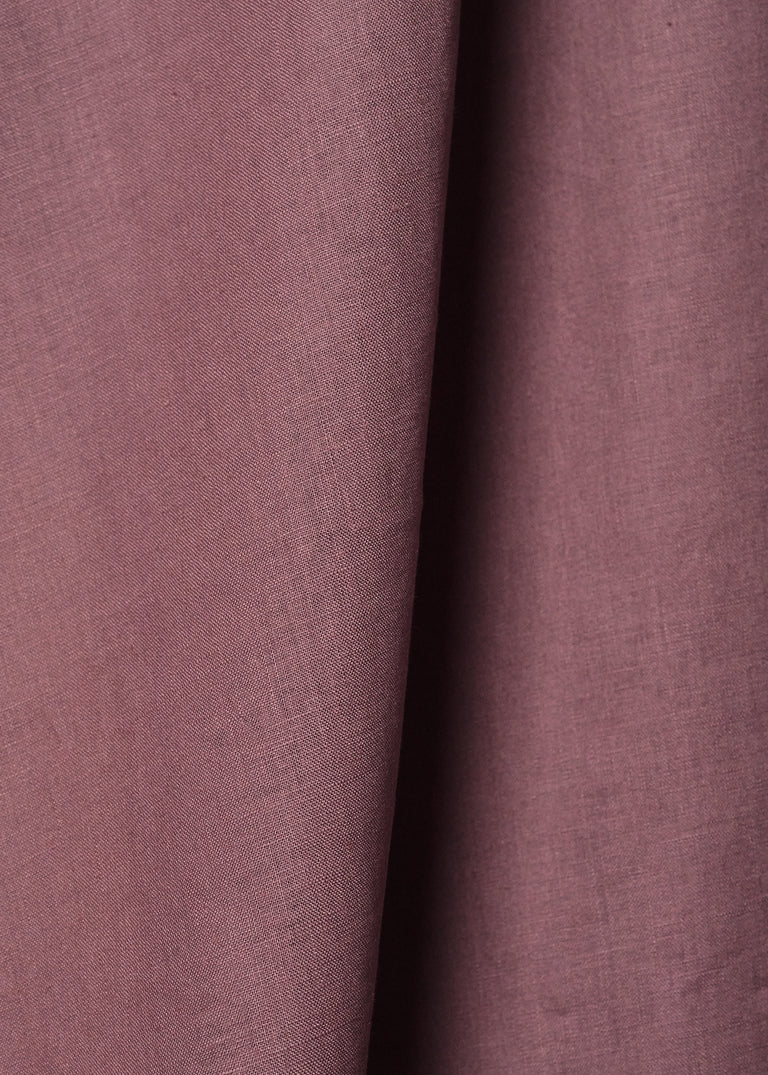 1 Yard Stone Washed Dusty Violet Pure Linen Fabric Midweight 5.5 oz 54 Inches