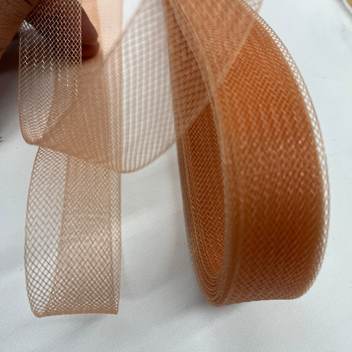 1 Yard Horsehair Trim 100% Nylon Crinoline Braid Webbing for Dresses, Veils & Hats 1" Wide