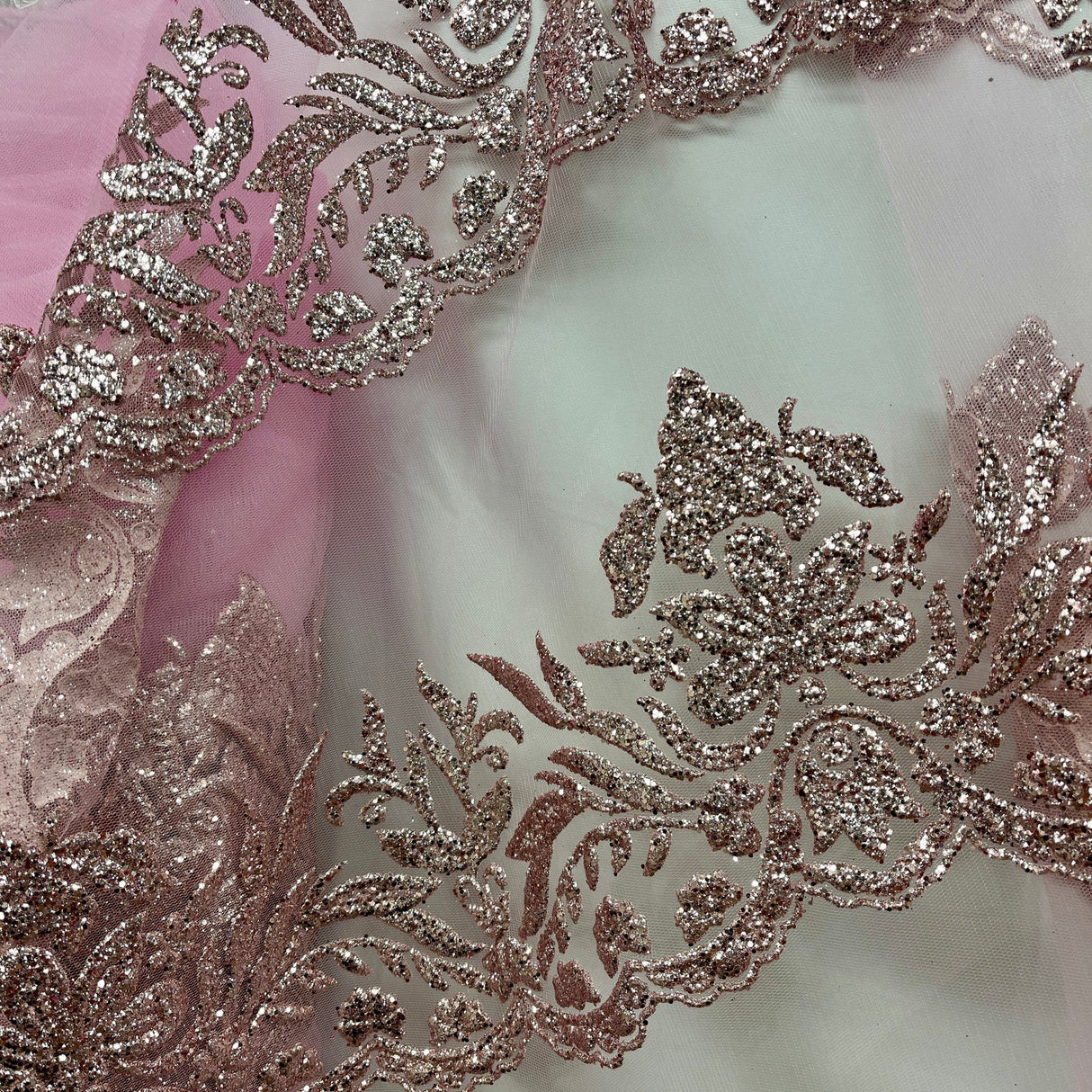 1 Yard Glitter Mesh Fabric | 55" Wide | Sparkling Mesh for Dresses, Costumes & Event Wear