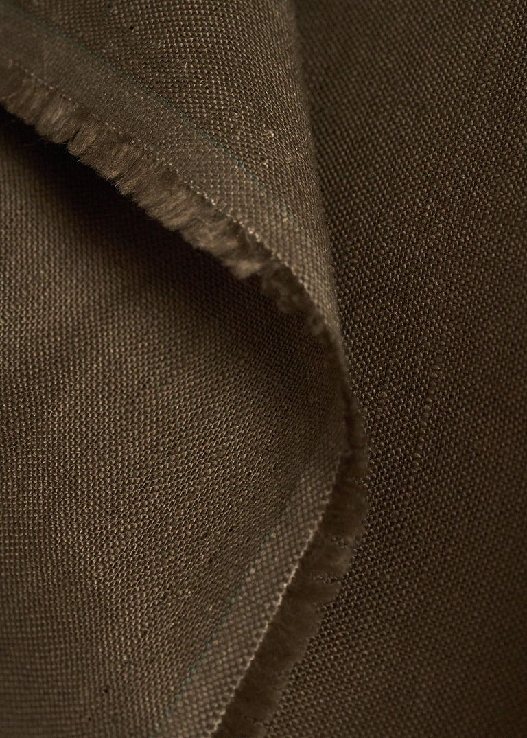1 Yard Earth Tone Pure Linen Fabric Stone Washed Midweight 54 Inches Wide