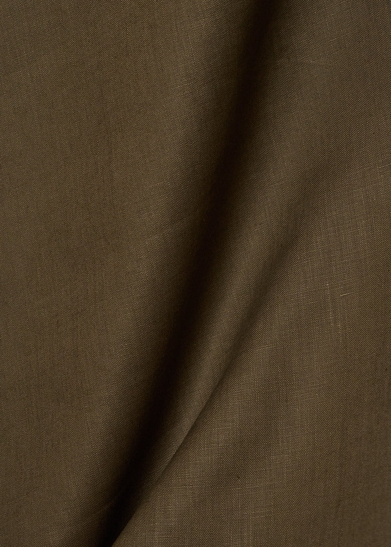 1 Yard Earth Tone Pure Linen Fabric Stone Washed Midweight 54 Inches Wide