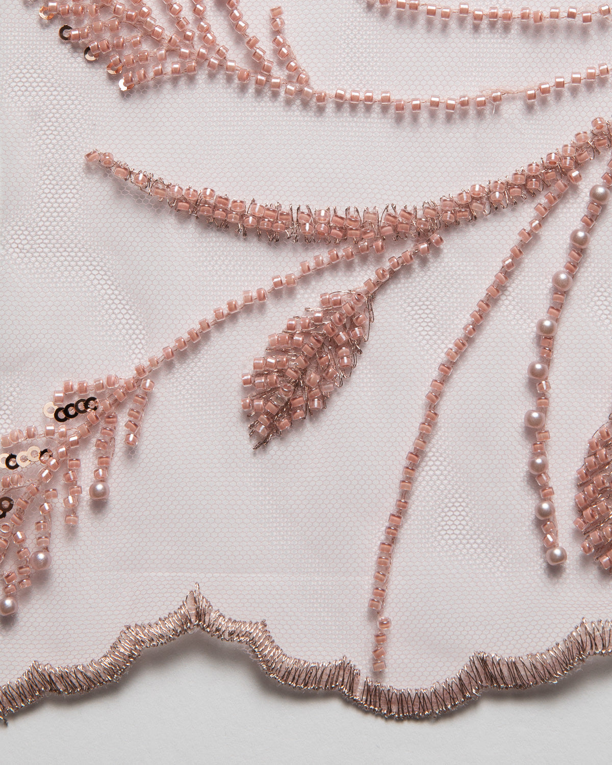 1 Yard Floral Embroidered Beaded & Sequined Lace Fabric 50/52" Wide Polyester for Wedding & Evening Gowns