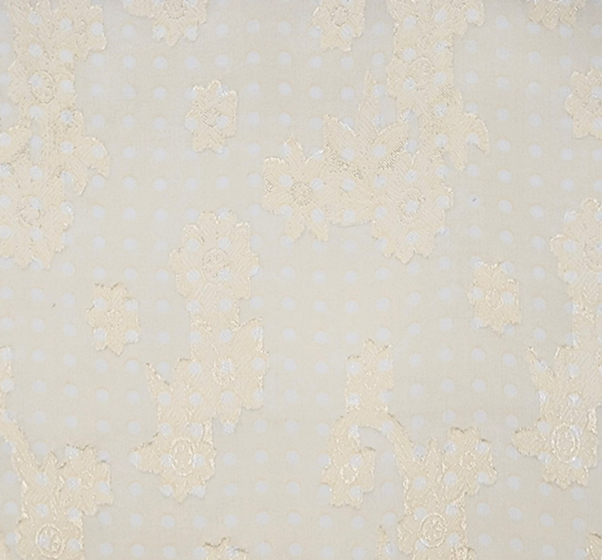 1 Yard Banana Floral Jacquard Chiffon Fabric 57/58" Wide Lightweight Polyester for Apparel & Décor