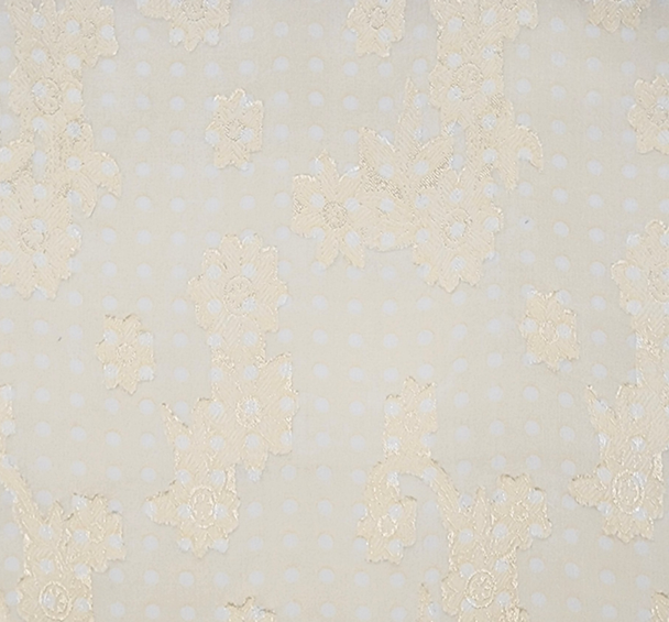 1 Yard Banana Floral Jacquard Chiffon Fabric Sheer Lightweight Polyester57/58" Wide