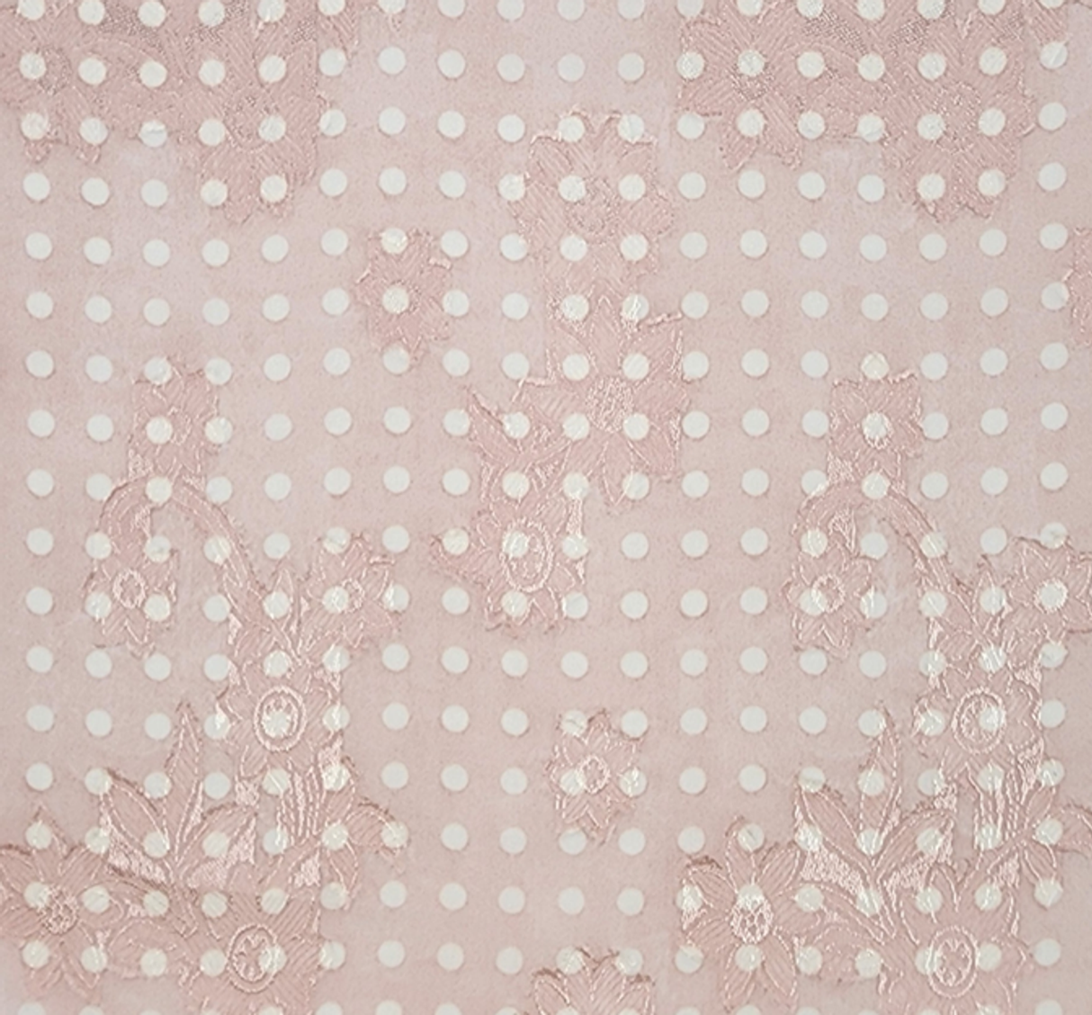 1 Yard Sheer Blush Pink Floral Jacquard Chiffon Fabric 57 Inch Width