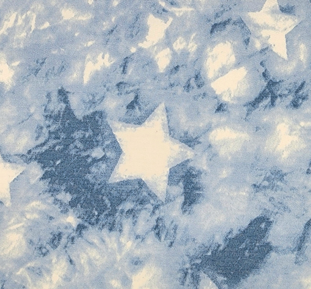 1 Yard French Terry Blue Knit Fabric, Soft Stretch Polyester Rayon 58/60 Inches Wide