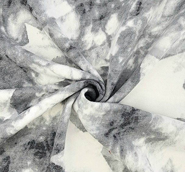 1 Yard French Terry Gray Knit Fabric Soft Stretch Rayon 58/60 Inches Wide