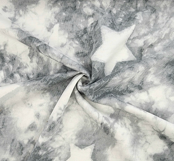 1 Yard Silver Lightweight French Terry Fabric Stretchy Knit 58/60 Inches Wide