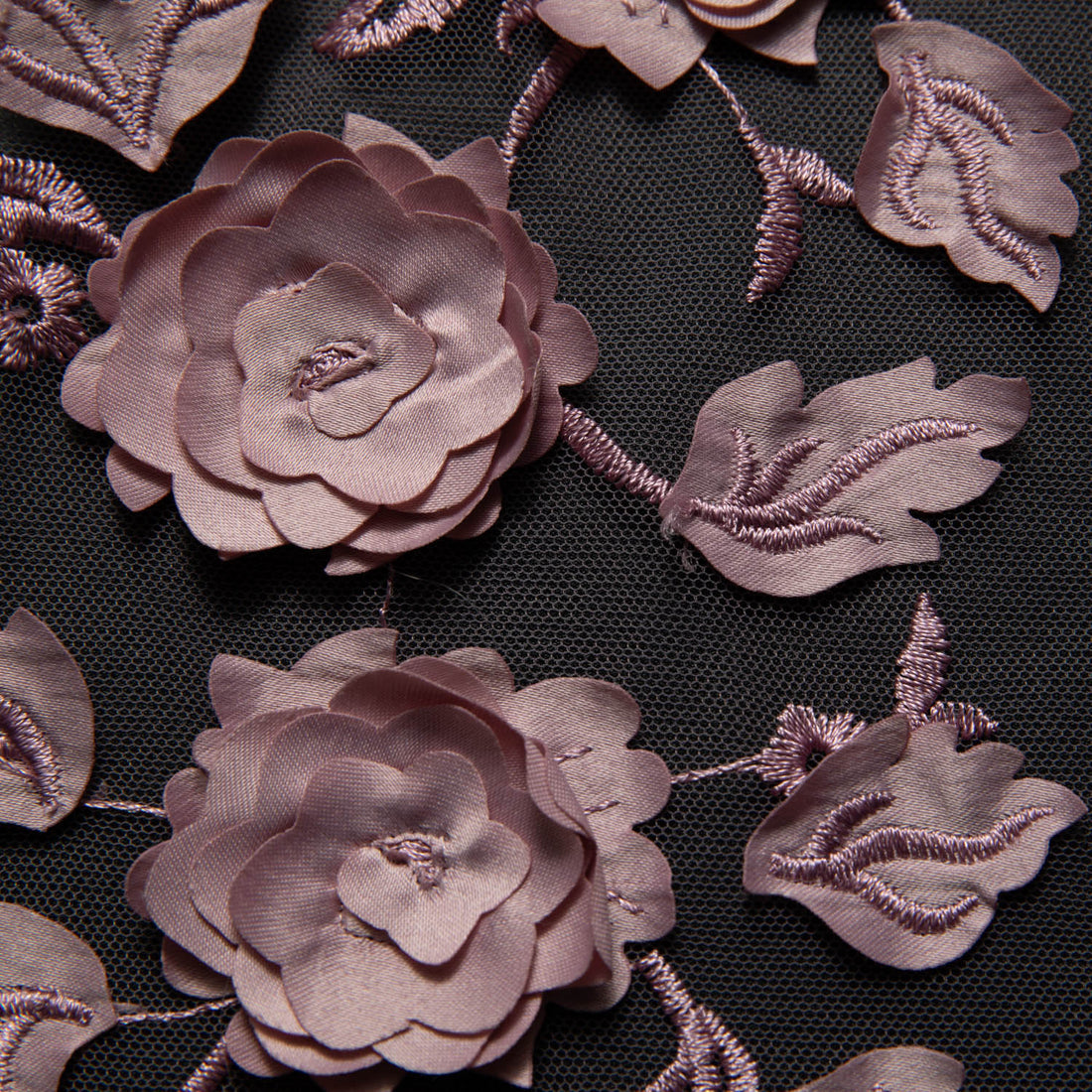 1 Yard Luxury Embroidered Tulle Lace with Appliqué 3D Floral Pattern, 58 Inch Wide Decorative Fabric