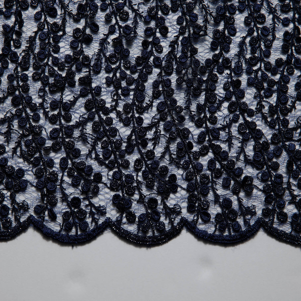 1 Yard Seagull Tulle Lace Fabric MP/P Dalang Embroidered Glorious Pattern 50/52" Wide