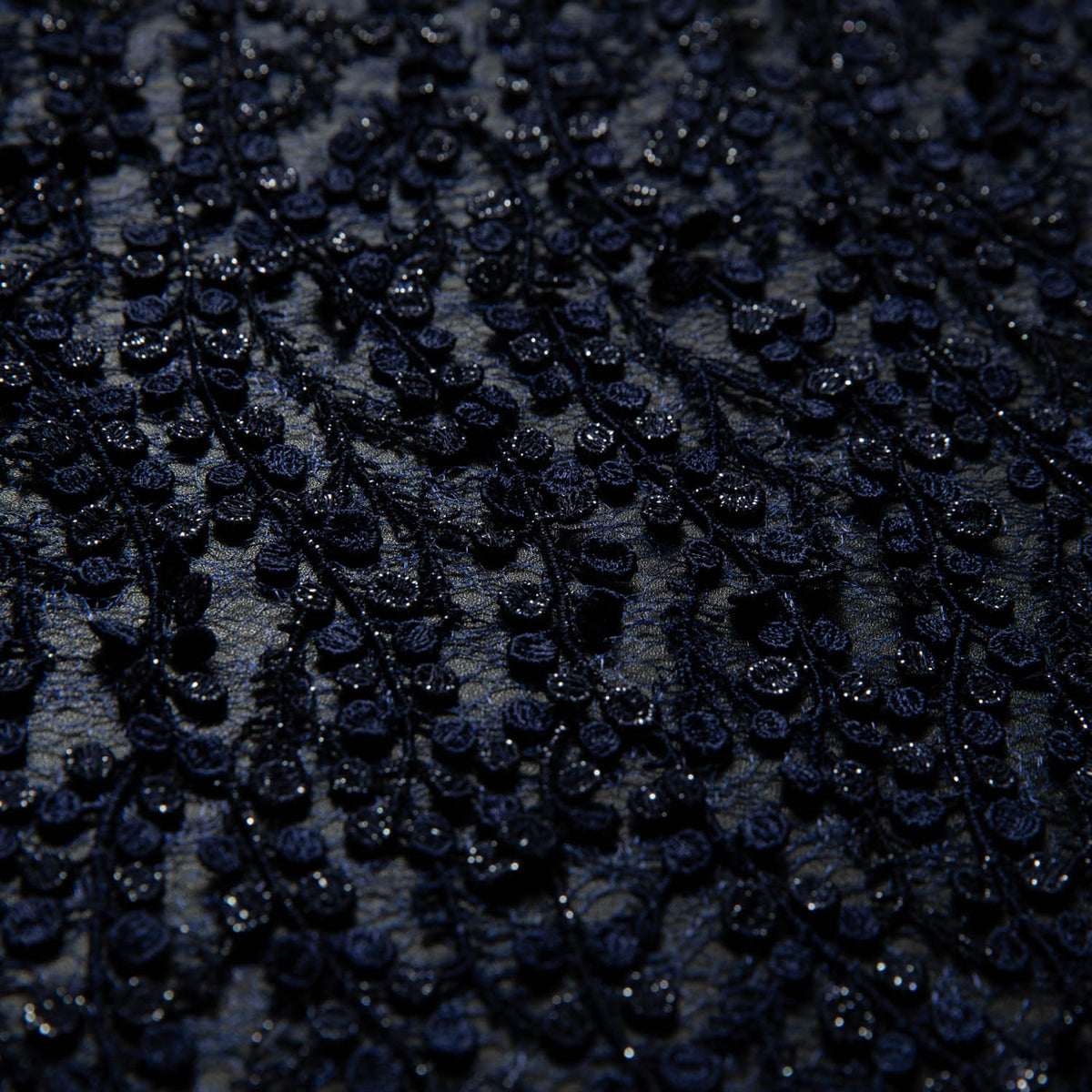 1 Yard Seagull Tulle Lace Fabric MP/P Dalang Embroidered Glorious Pattern 50/52" Wide