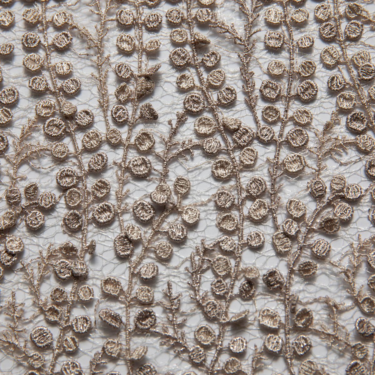 1 Yard Seagull Tulle Lace Fabric MP/P Dalang Embroidered Glorious Pattern 50/52" Wide