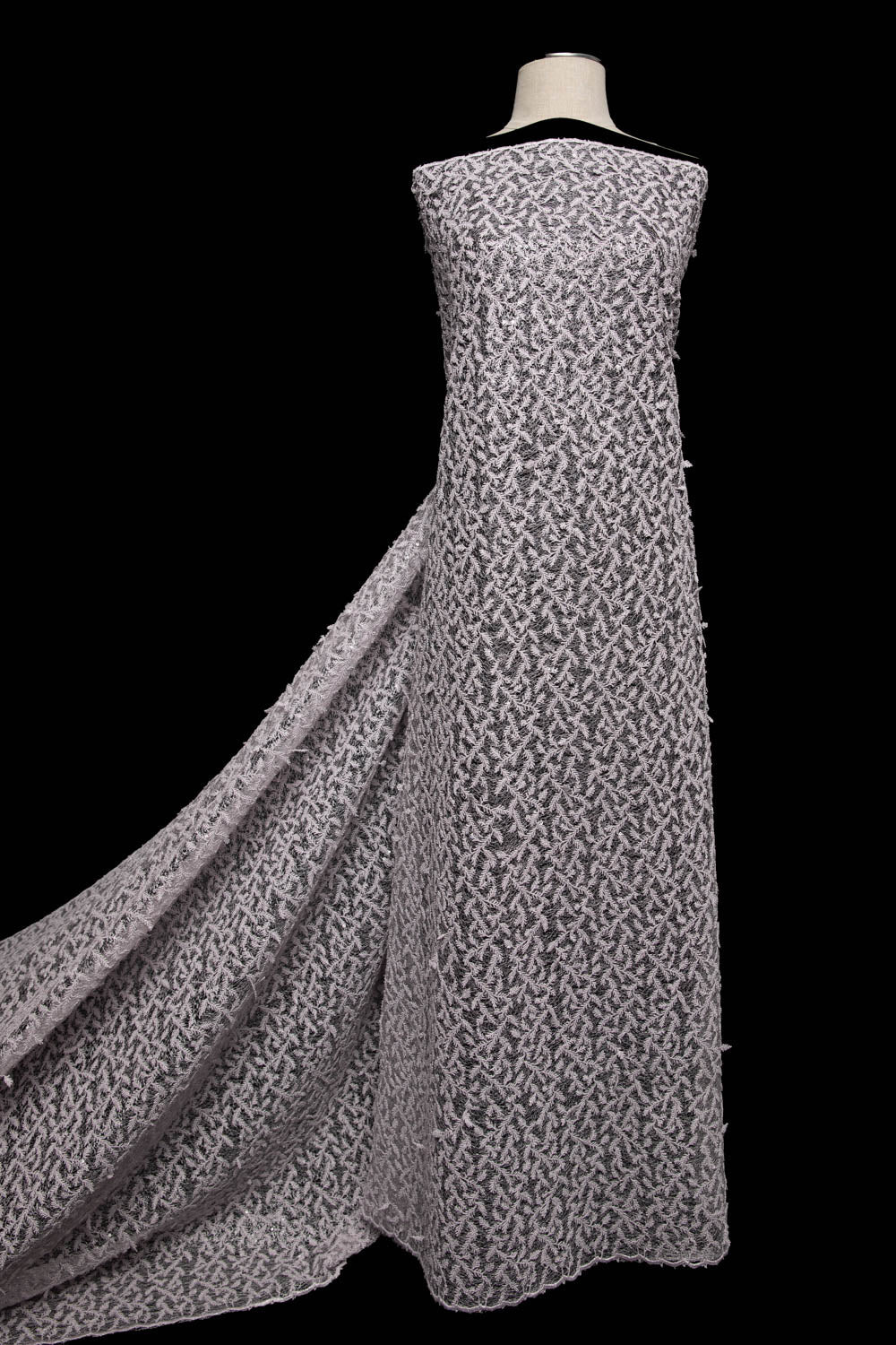 1 Yard Delicate Embroidered Tulle Lace Fabric with Intricate Design 50/52" Wide