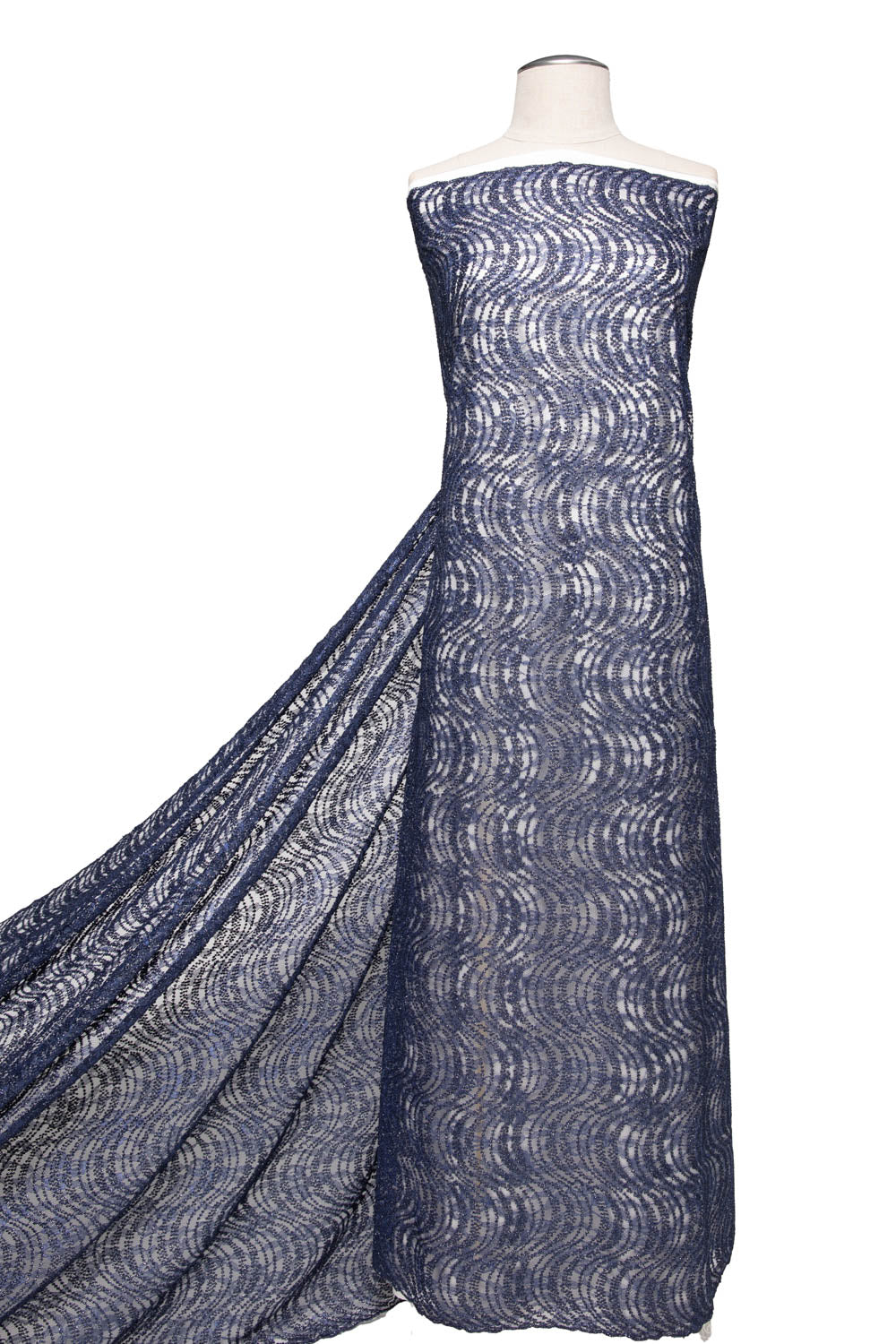 1 Yard Elegant Seagull Tulle Lace Fabric, 50/52" Wide Embroidered Mesh with Exquisite Detailing