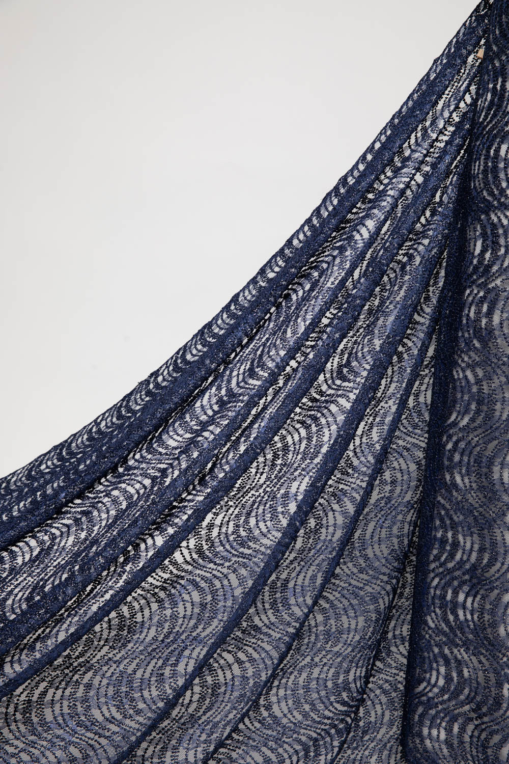 1 Yard Elegant Seagull Tulle Lace Fabric, 50/52" Wide Embroidered Mesh with Exquisite Detailing