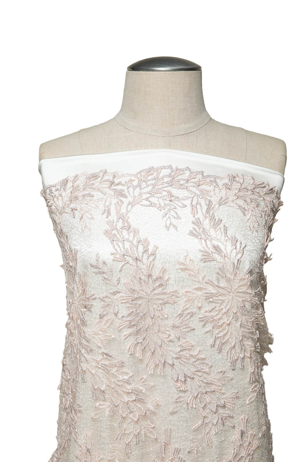 1 Yard 50/52" Wide Tulle Lace Fabric with 3D Embroidered Appliqué 100% Polyester Textile