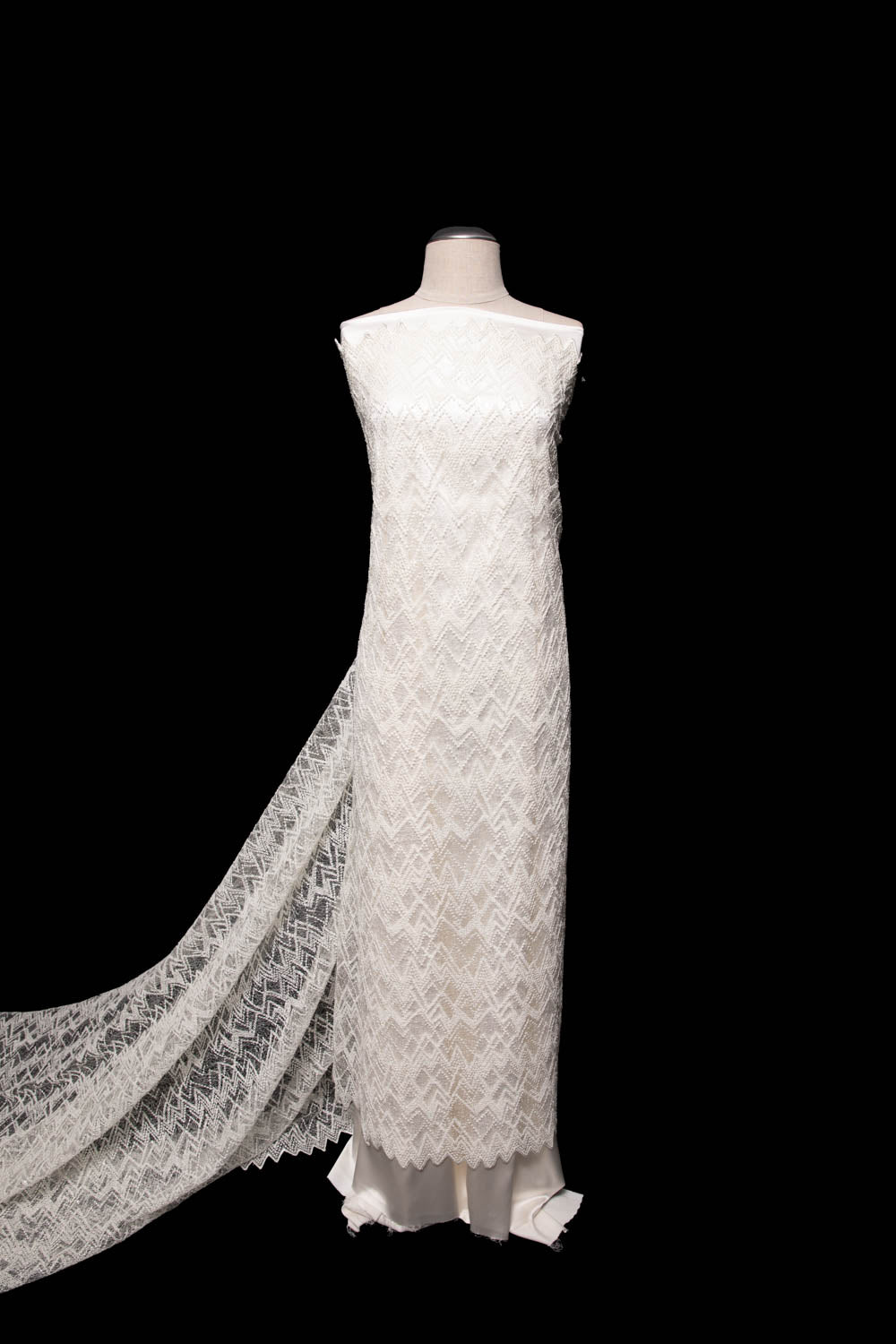 1 Yard Elegant Lace Tulle Fabric with Metallic Embroidery and Sequins, 50/52" Wide, 100% Polyester