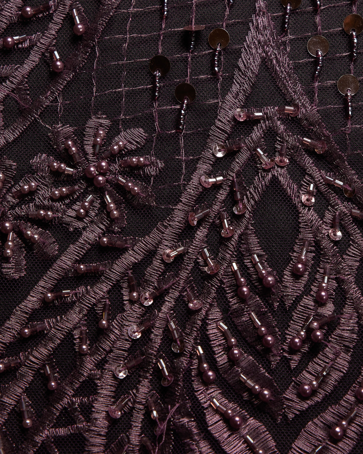 1 Yard Luxurious Beaded & Sequined Embroidered Lace Fabric 50/52" Wide