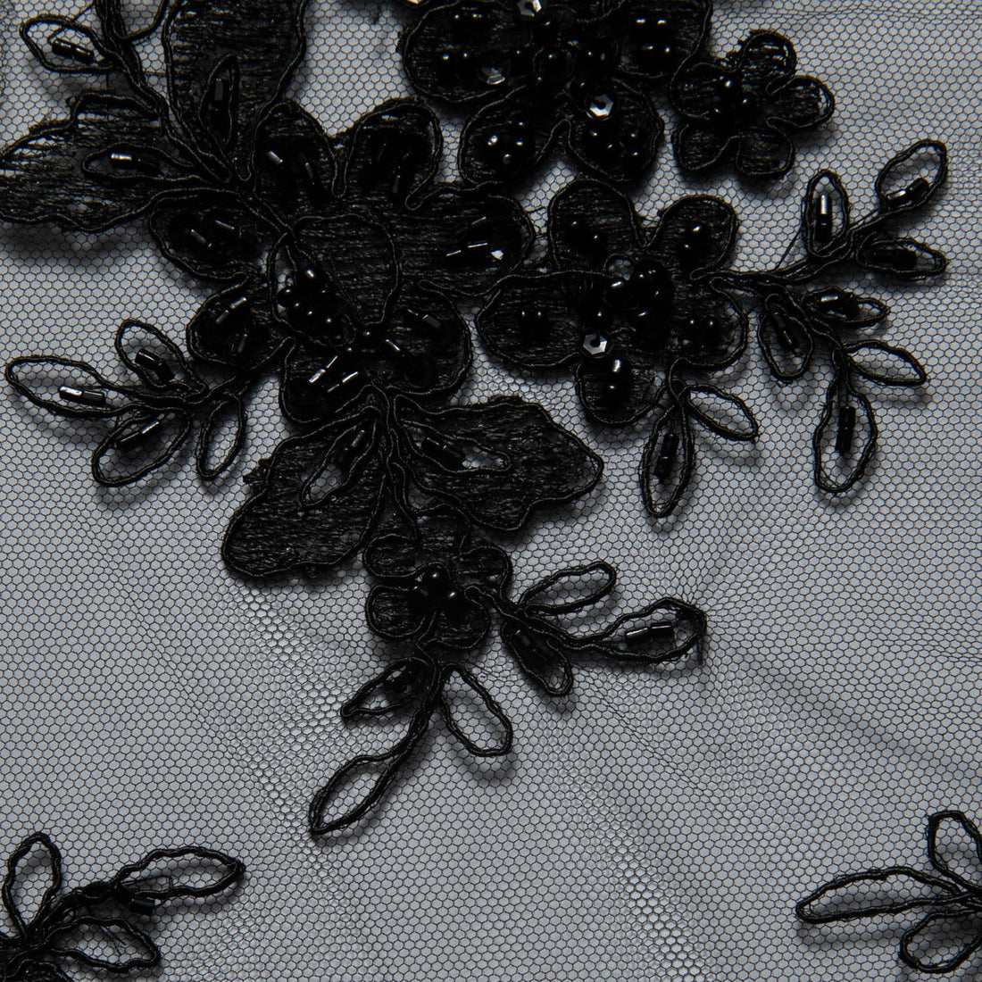 1 Yard Intricate Design Embroidered Tulle Lace Fabric 52" Wide Designer Textile