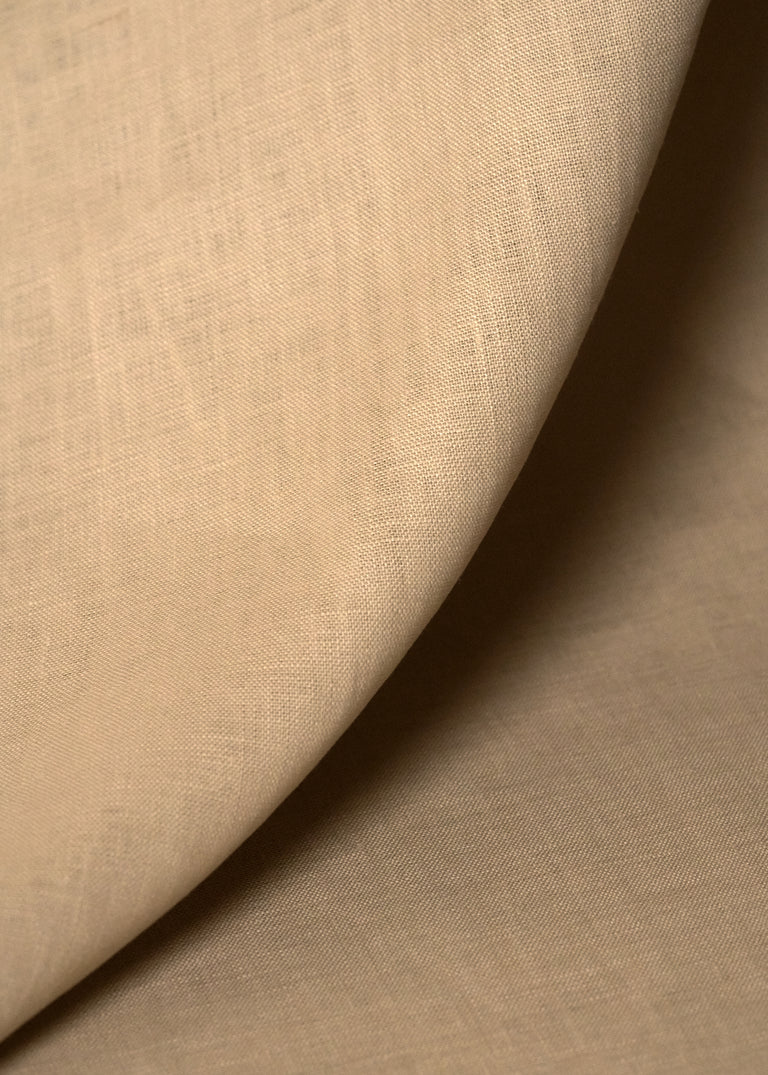1 Yard Natural Pre Shrunk Pure Linen Fabric, Midweight Solid 60 Inches Wide