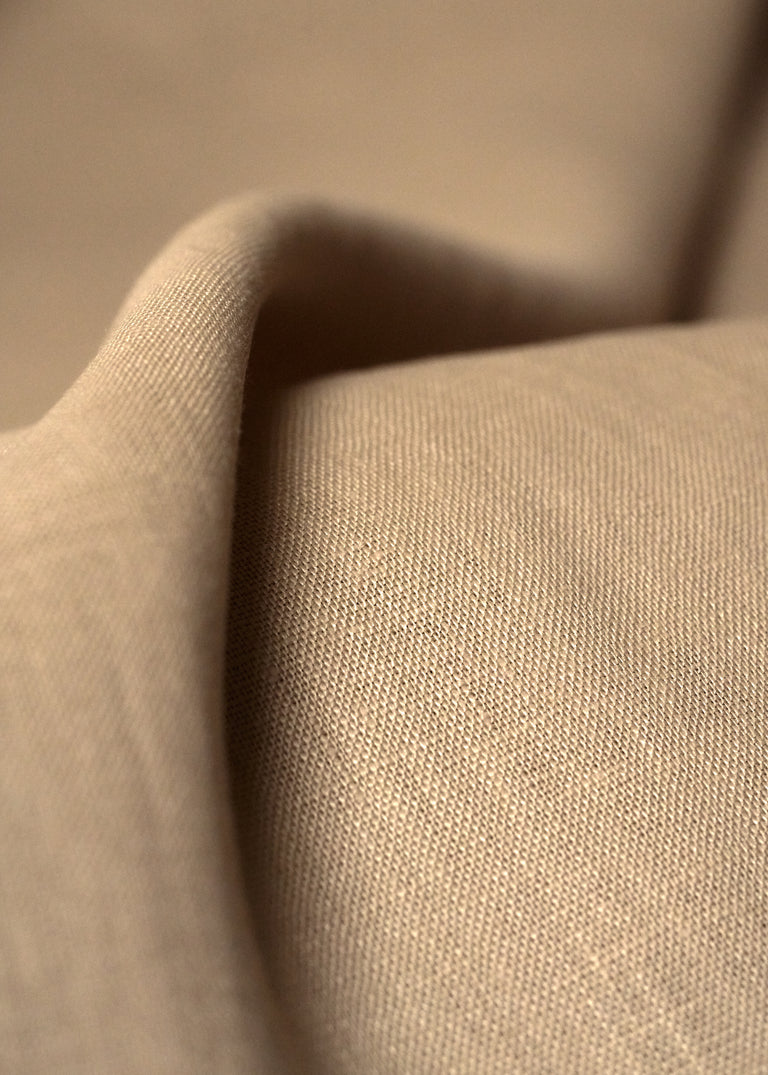 1 Yard Natural Pre Shrunk Pure Linen Fabric, Midweight Solid 60 Inches Wide