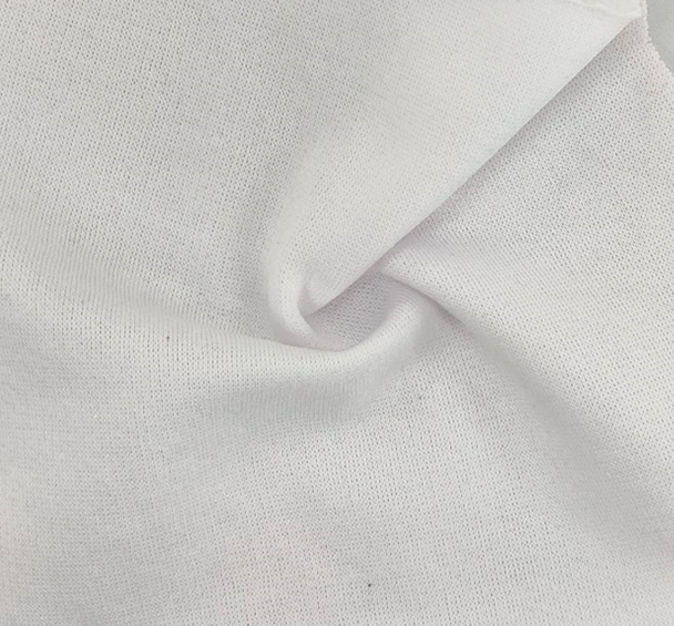 1 Yard Fleece One Side Brushed Solid White Fabric 58 by 60 Inches Wide 89% Polyester 11% Cotton