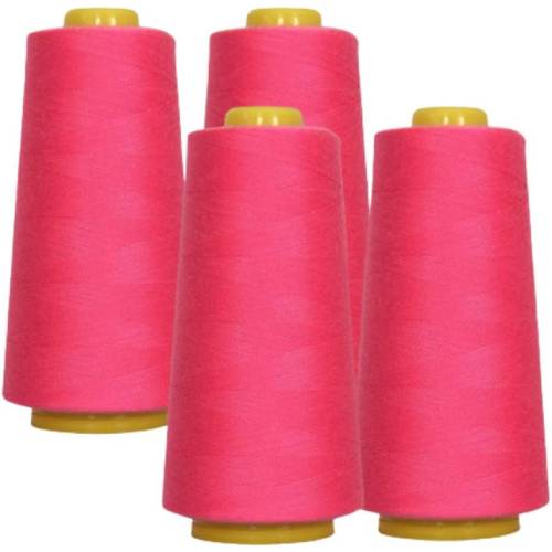 4 Pack of 6000 Yard Fuchisa Spools Sewing Thread 24,000 Yards Total All Purpose