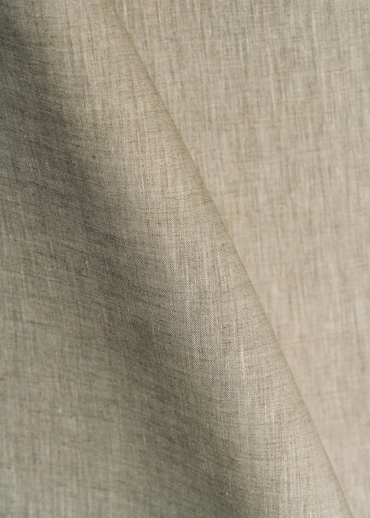 1 Yard 2 Tone Natural Linen Cotton Blend Fabric, Lightweight Solid Woven Textile 58 Inches Wide