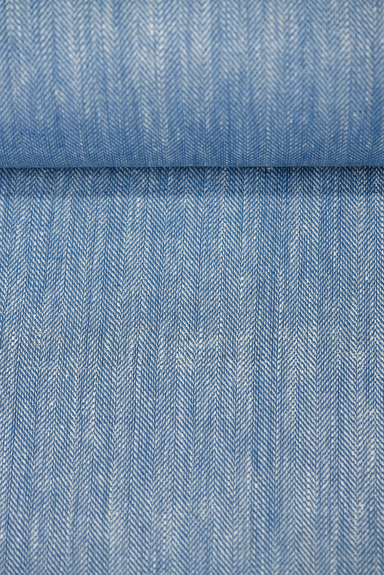 1 Yard Colonial Linen Novelty Herringbone Yarn-Dyed Fabric Midweight 54 Inch Width