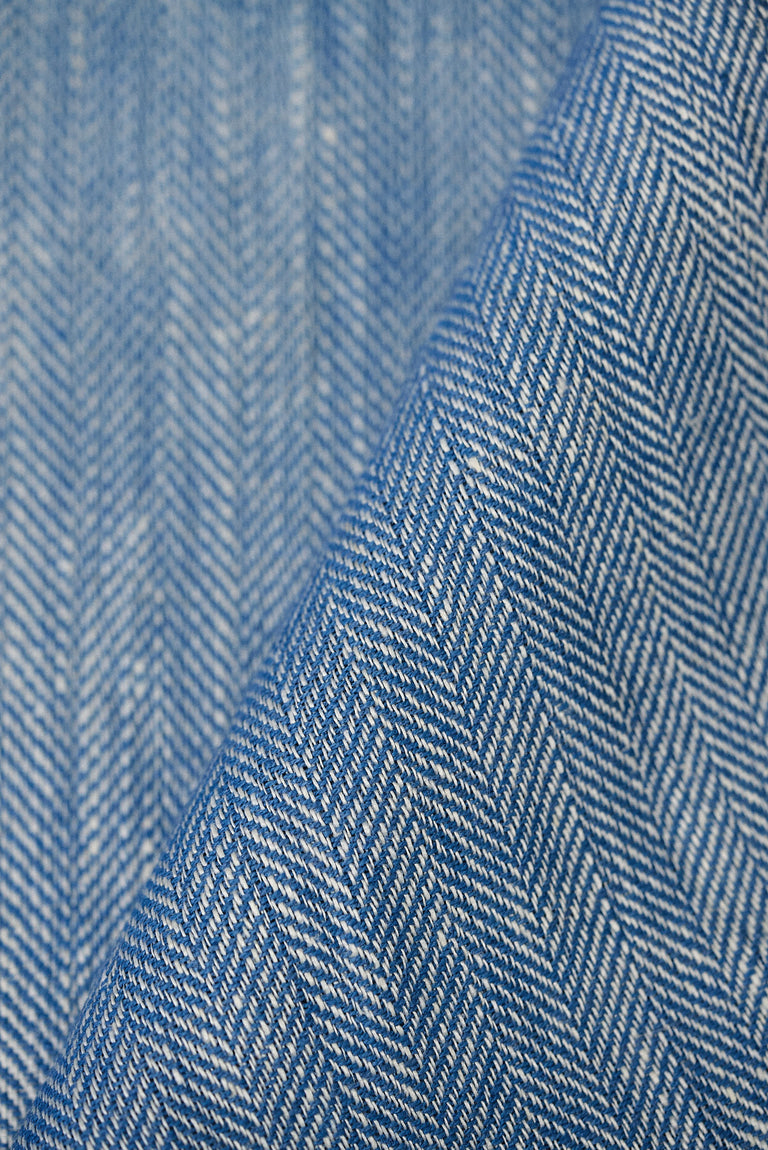 1 Yard Colonial Linen Novelty Herringbone Yarn-Dyed Fabric Midweight 54 Inch Width