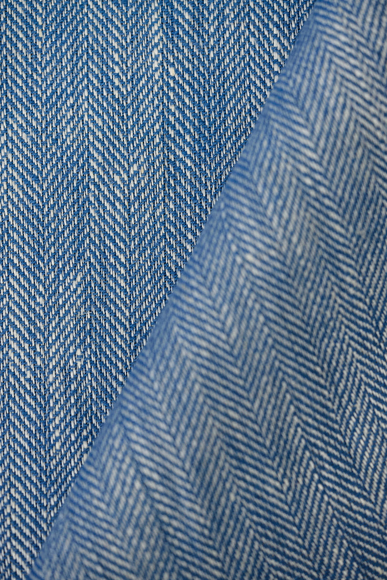 1 Yard Colonial Linen Novelty Herringbone Yarn-Dyed Fabric Midweight 54 Inch Width