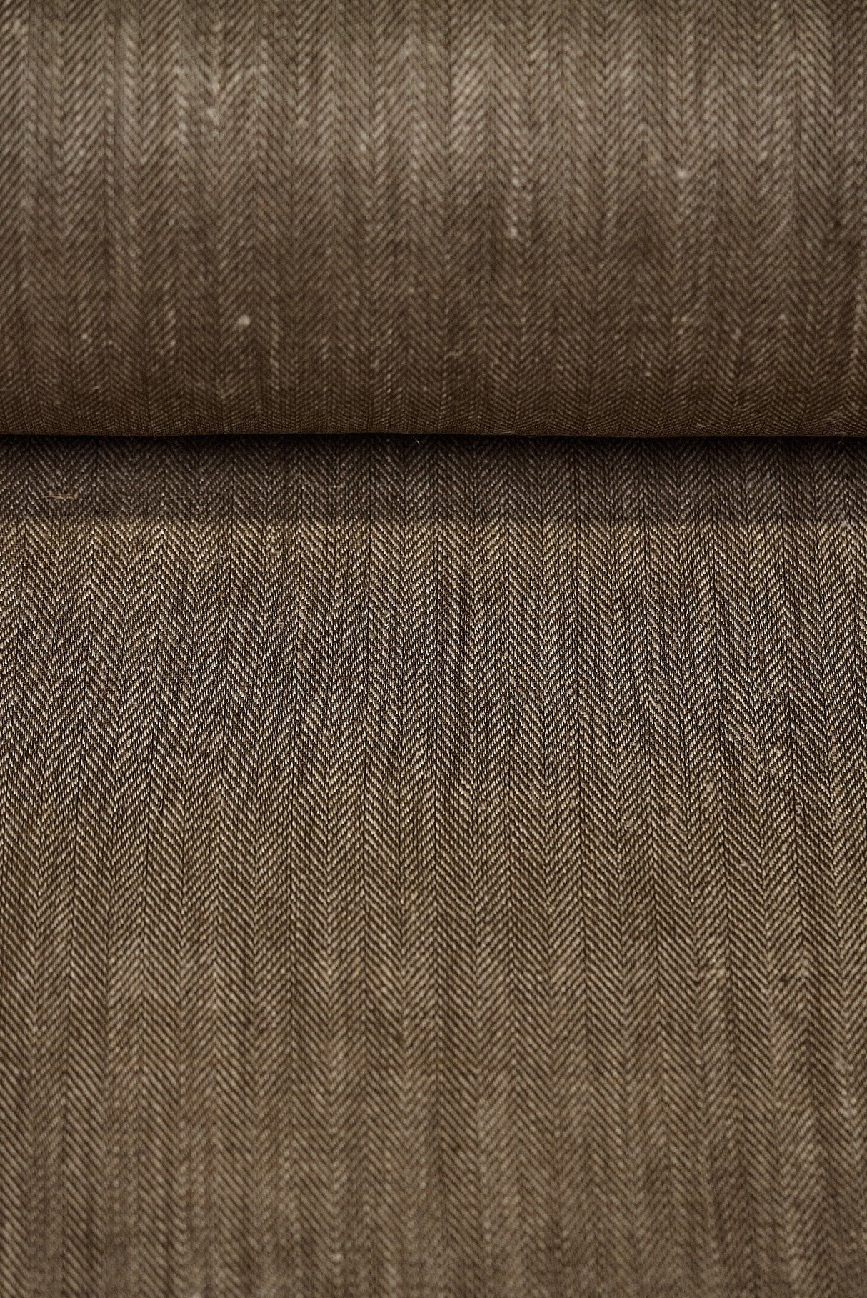 1 Yard Linen Novelty Herringbone Yarn Dyed Fabric Henna Color 54" Width