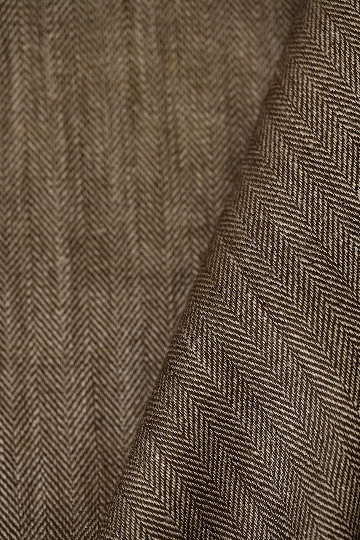 1 Yard Linen Novelty Herringbone Yarn Dyed Fabric Henna Color 54" Width