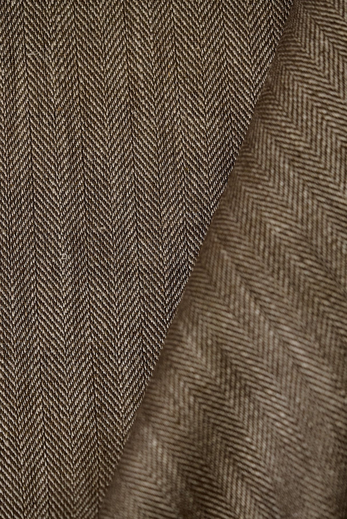 1 Yard Linen Novelty Herringbone Yarn Dyed Fabric Henna Color 54" Width