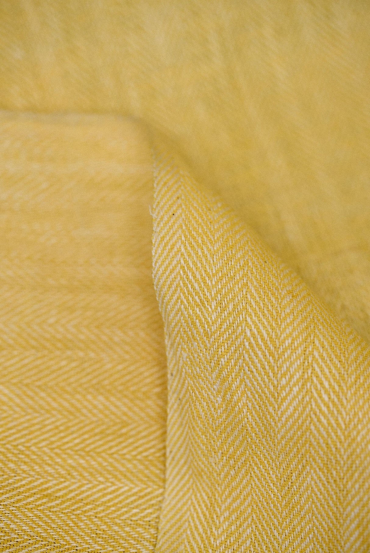 1 Yard Linen Novelty Herringbone Yarn Dyed Fabric Honey Color 54" Width