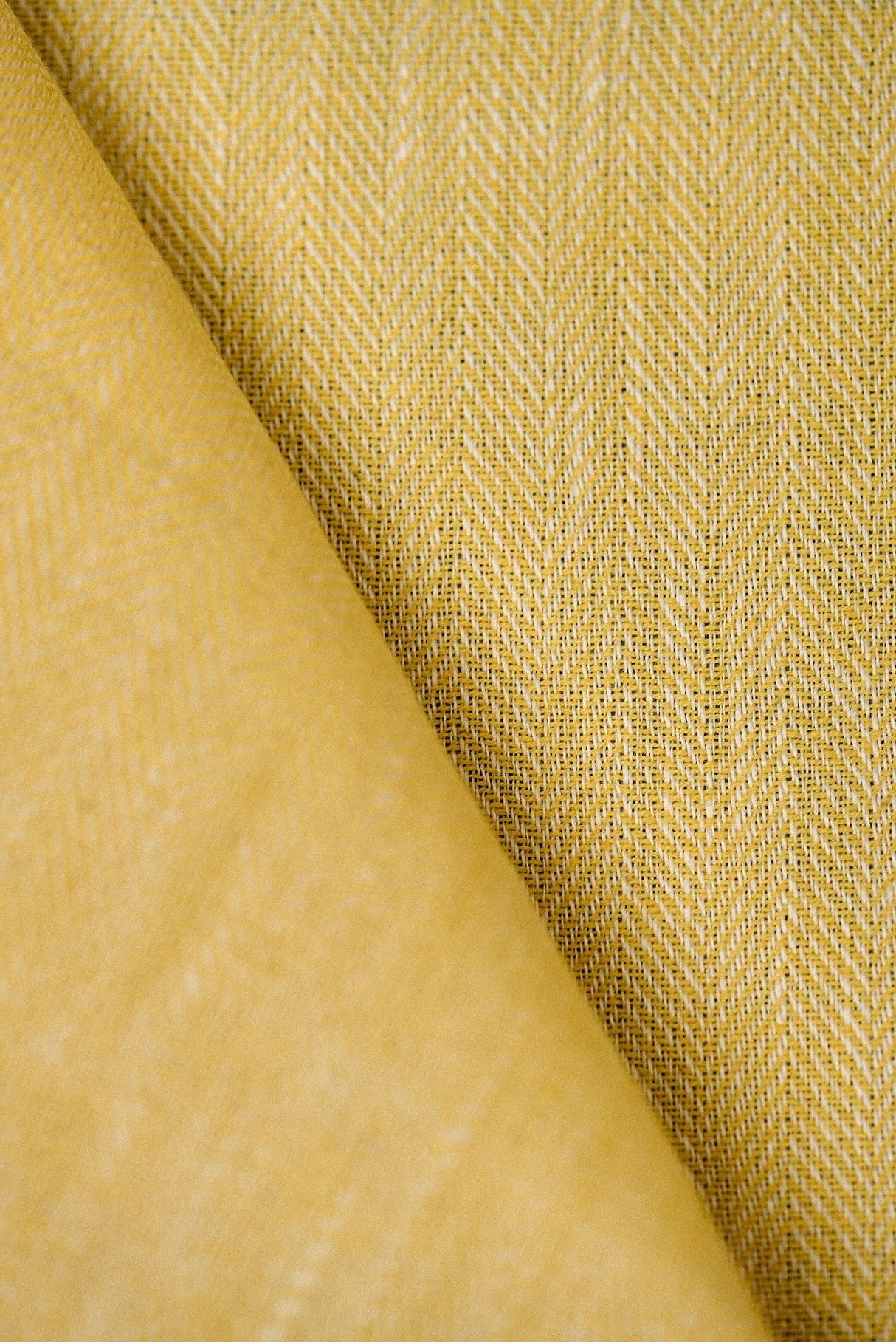 1 Yard Linen Novelty Herringbone Yarn Dyed Fabric Honey Color 54" Width