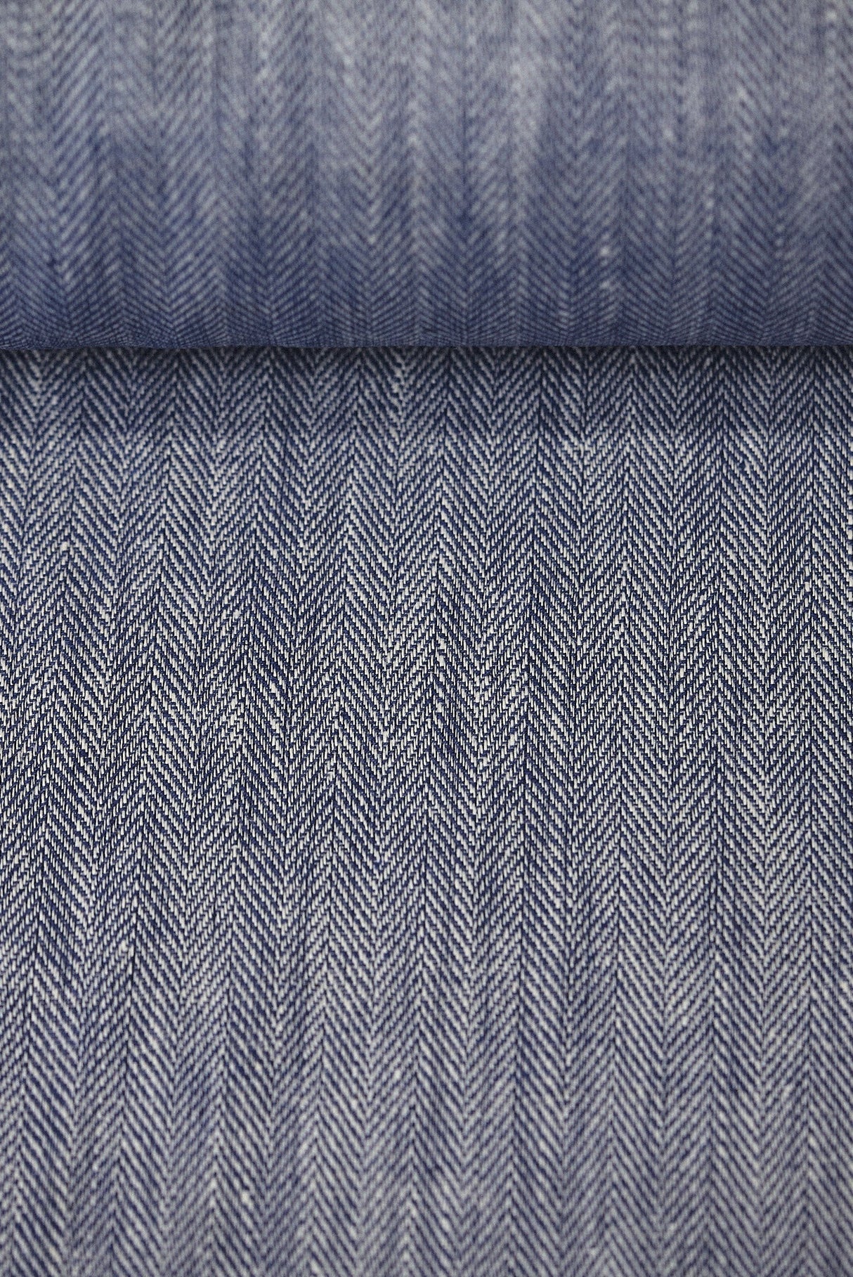 1 Yard Linen Novelty Herringbone Yarn Dyed Fabric Royal Color 54" Width