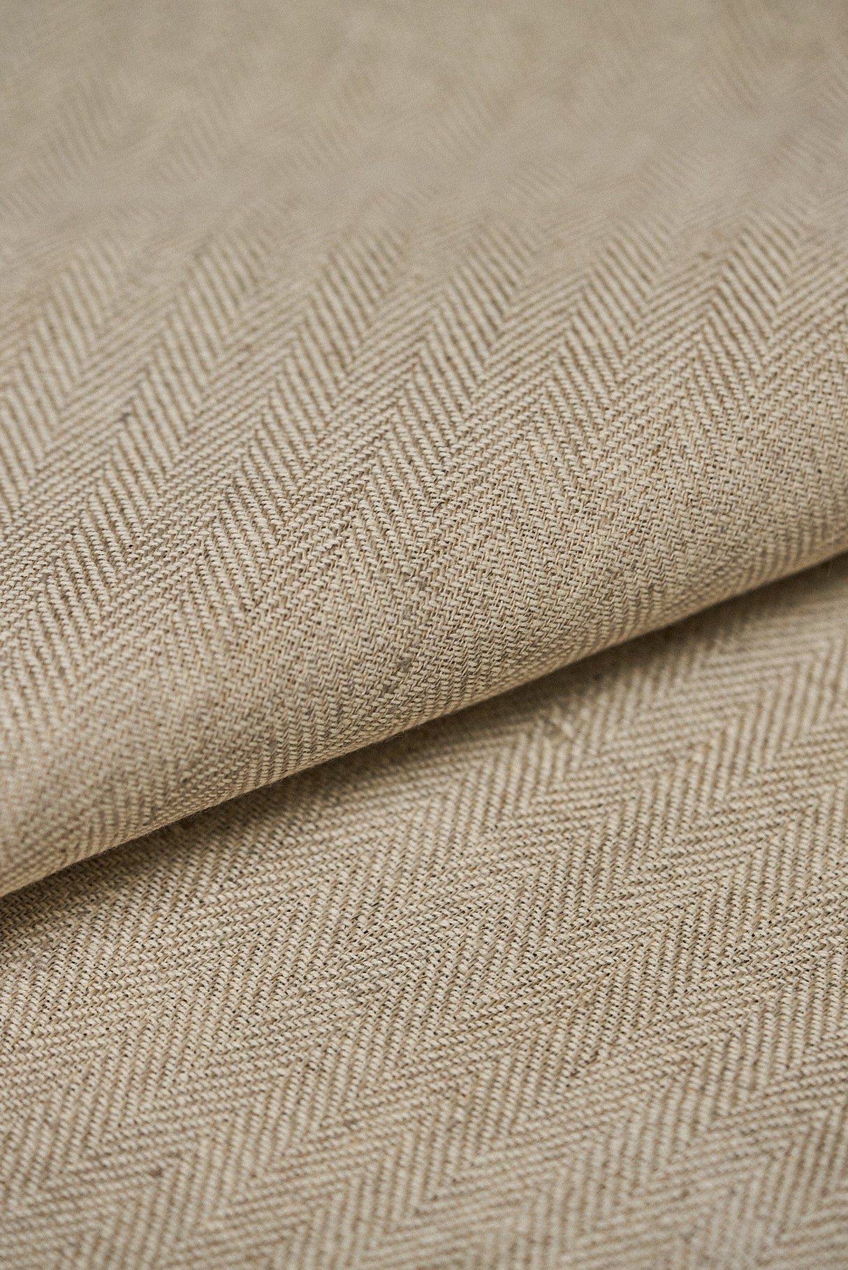 1 Yard Linen Novelty Herringbone Yarn Dyed Fabric Sand Color 54" Width
