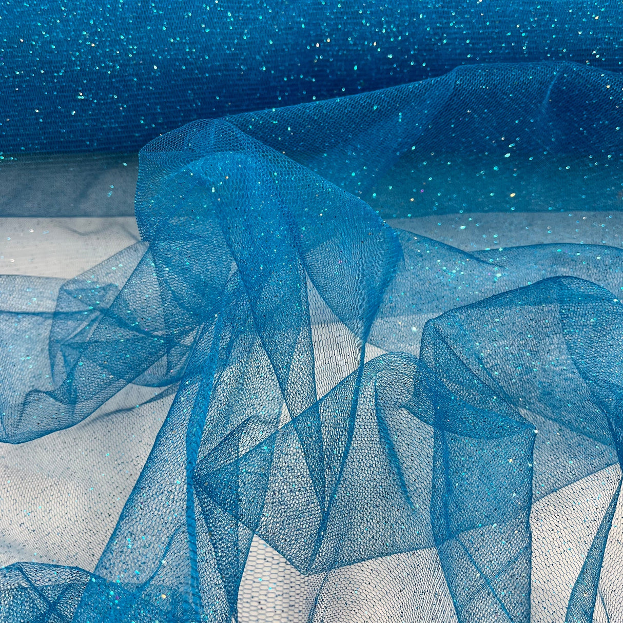 1 Yard Glitter Mesh Fabric | 60" Width | 100% Polyester | Sheer Sparkle for Dresses & Décor