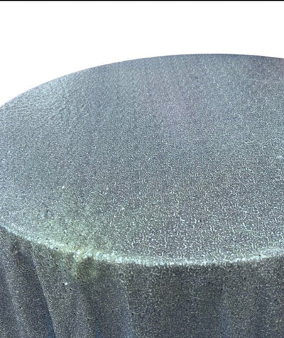 1 Yard Glitz Sequin Tablecloth 108 Inch Round Sparkling Polyester for Weddings and Events
