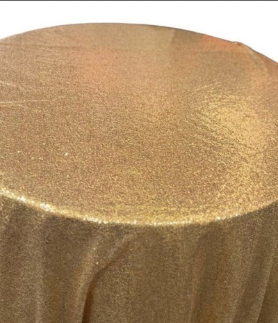 1 Yard Glitz Sequin Tablecloth Round 120 Inch Sparkling Polyester Linen for Weddings and Events