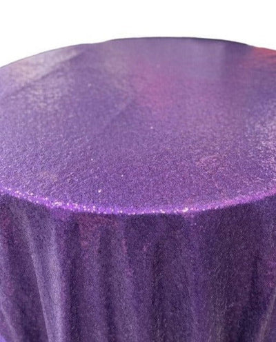 1 Yard Glitz Sequin Tablecloth Round 120 Inch Sparkling Polyester Linen for Weddings and Events