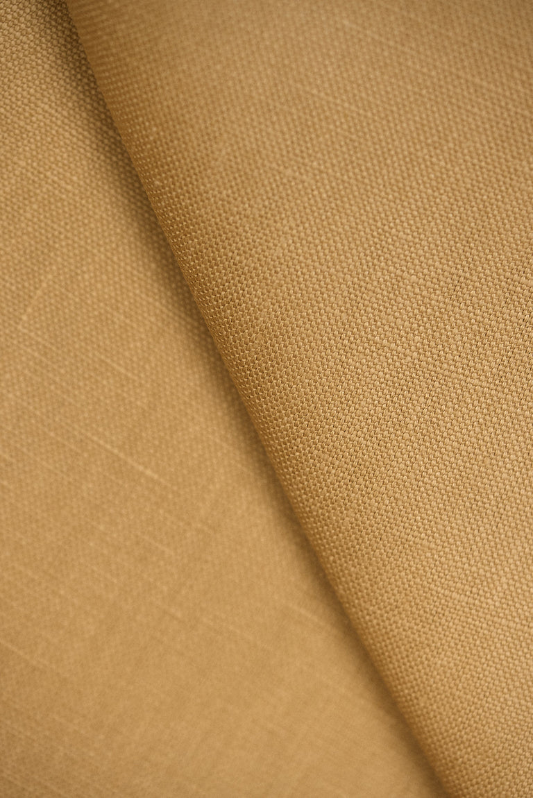 1 Yard Solid Golden Hour Pure Linen Fabric Heavyweight 10.5 oz 58 Inches Wide