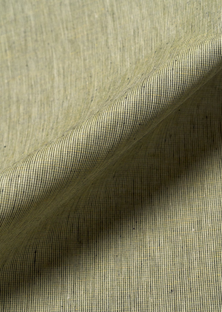 1 Yard Premium Irish Linen Green Tweed Stripe Fabric Material 62" 60"