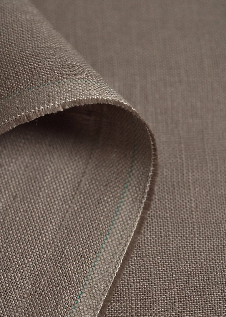1 Yard Softened Fossil Pure Linen Fabric Midweight 5.5 oz 54 Inches Wide