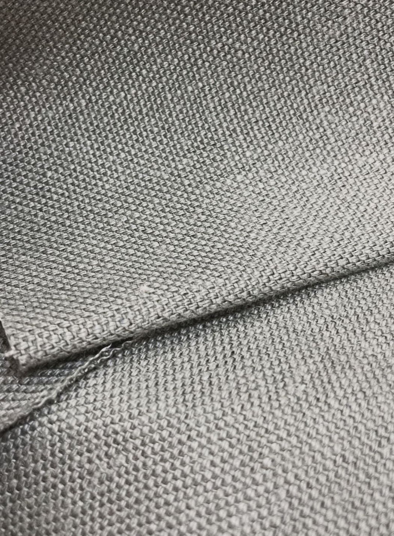 1 Yard Grey Pure Linen Performance Fabric Heavyweight 10.5 oz 60 Inches Wide