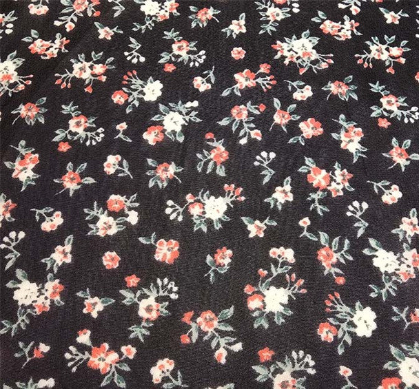 1 Yard Black Hi Multi Chiffon Fabric Lightweight Sheer Polyester for Apparel & Decor, 58/60" Wide