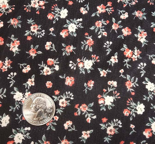 1 Yard Black Hi Multi Chiffon Fabric Lightweight Sheer Polyester for Apparel & Decor, 58/60" Wide