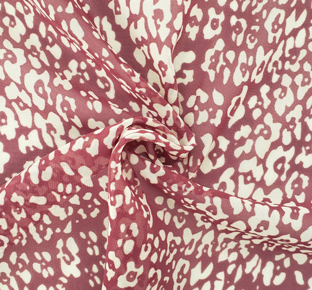 1 Yard Hi Multi Chiffon in Wine or Ivory Soft Sheer Polyester Fabric, 58/60" Wide