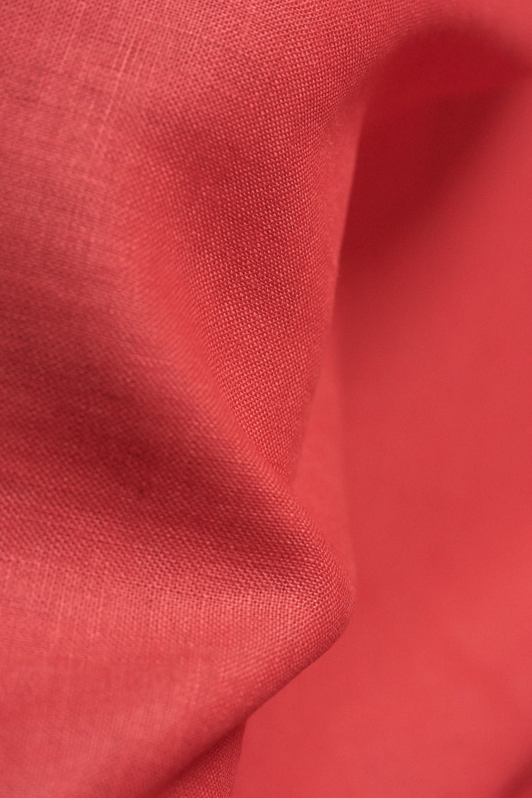 1 Yard Honeysuckle Pure Linen Fabric 5.5 oz, Stone Washed Midweight 54 Inch Solid Weave